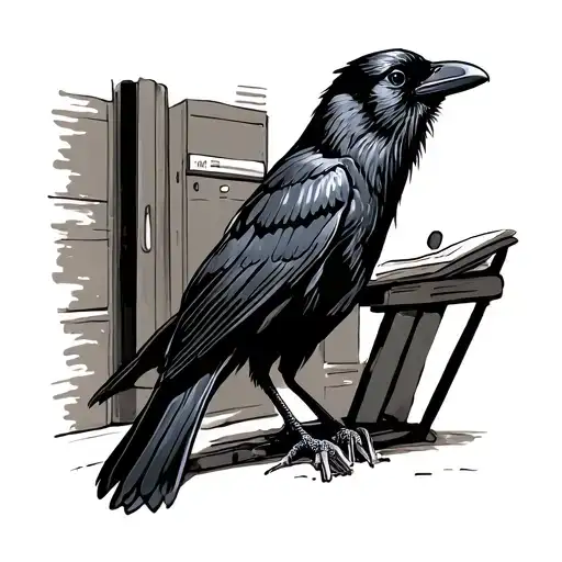 There's a black crow sitting across from me, His wiry legs are crossed, He is dangling my keys, he even fakes a toss tattoo design idea