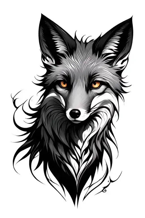 virgo fox tattoo design idea