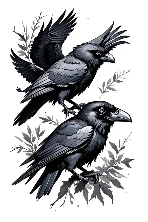 ravens tattoo design idea
