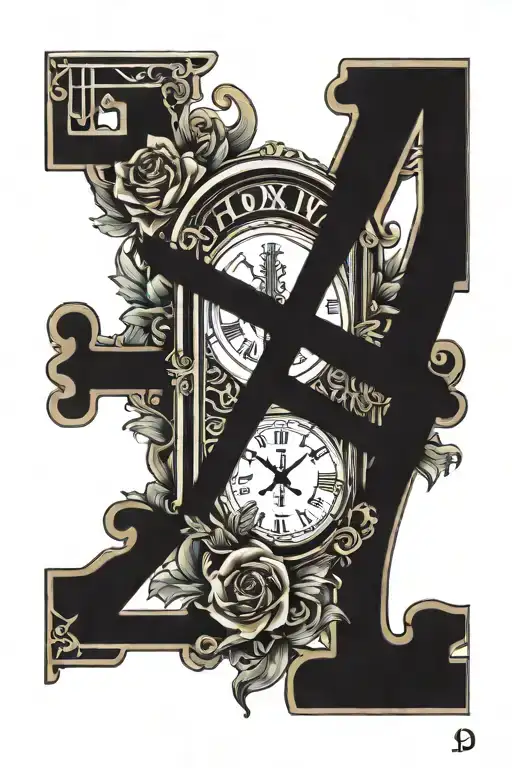 24 in Roman Numerals with a line above and under and 05/19/19 on top line tattoo design idea