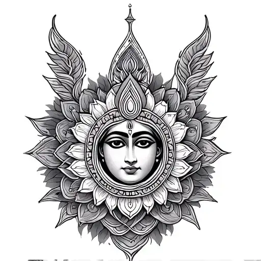 Sudarshan chakra tattoo design idea