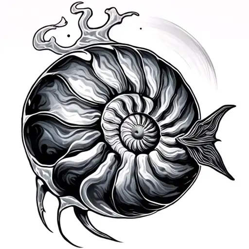 nautilus tattoo design idea