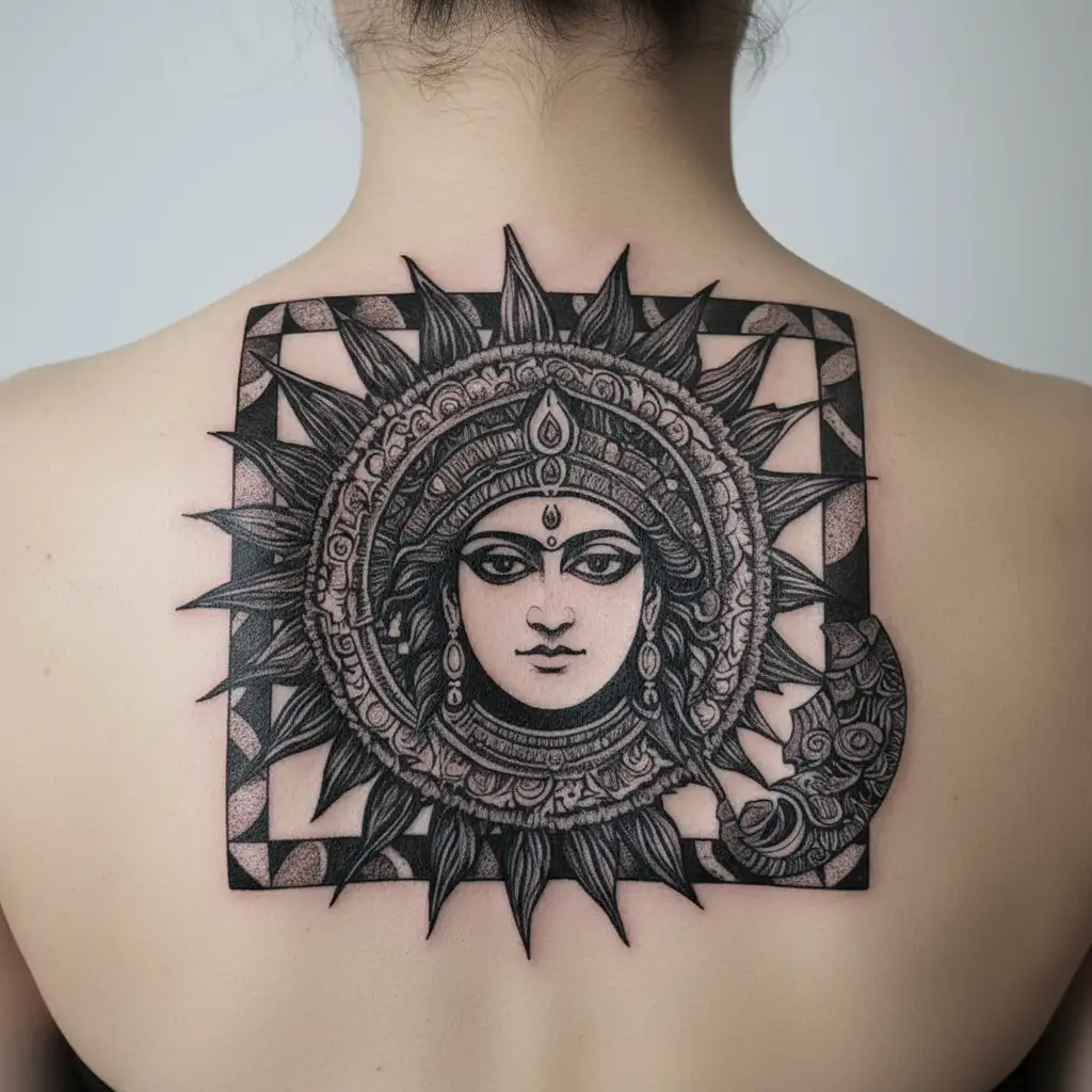 12 surya gods tattoo design idea