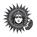 12 surya gods tattoo design idea