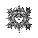 12 surya gods tattoo design idea