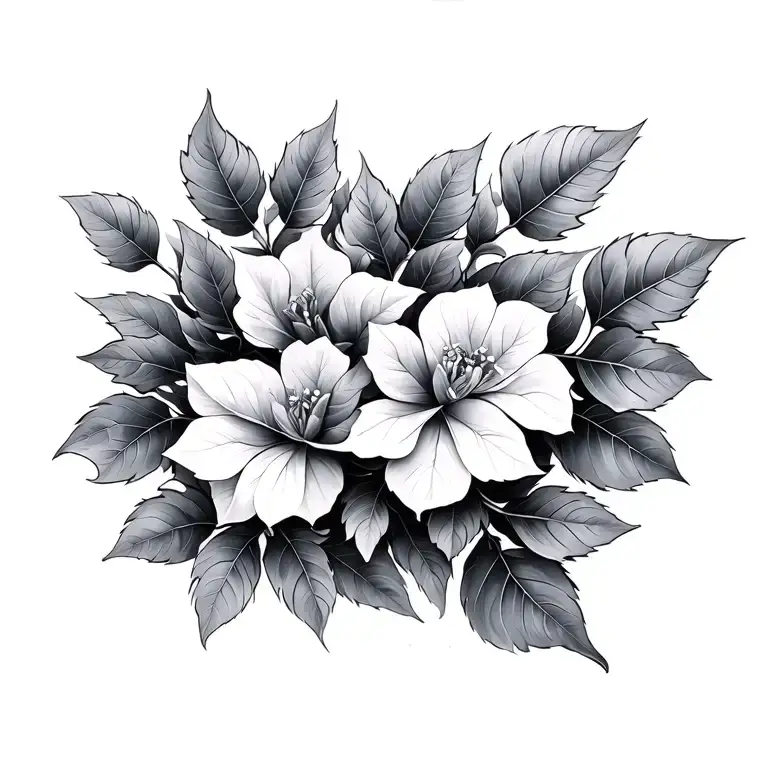 leaves or vine tattoo design idea