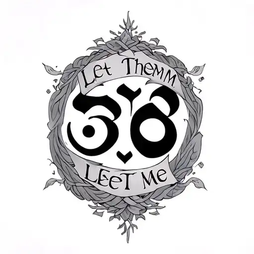 "Let Them Let Me" Sanskrit tattoo design idea