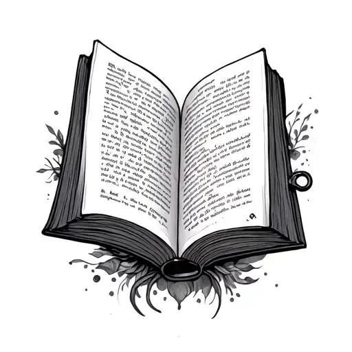 Open Book tattoo design idea