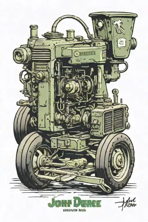 john deere 959m felling machine tattoo design idea