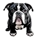 american bully dog tattoo design idea