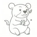 bear, bell, bug, bird, boo tattoo design idea