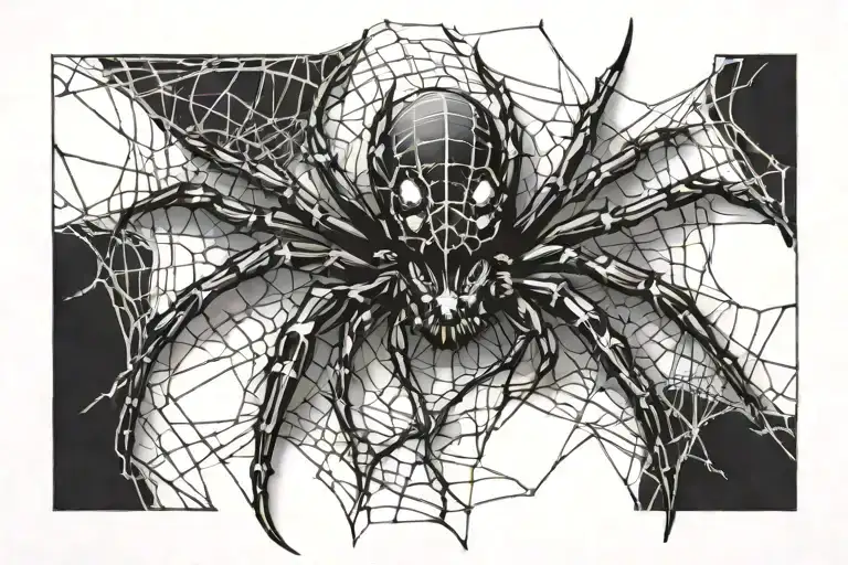 spider tattoo design idea