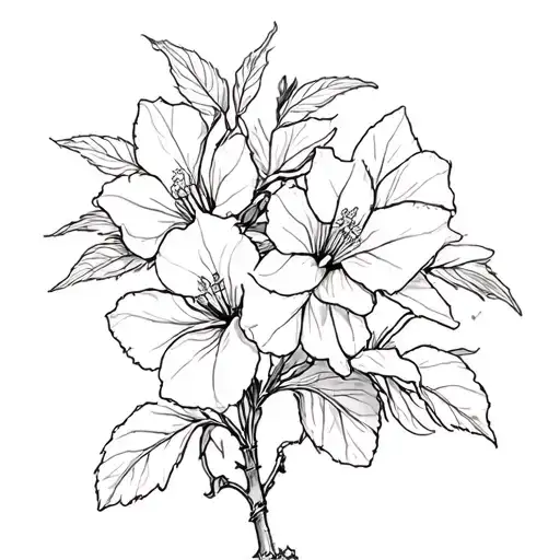 Bougainvilleas tattoo design idea
