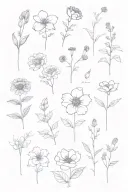 The Birth Flowers Of February, March, April, May, September, And November tattoo design idea