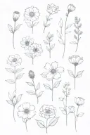 The Birth Flowers Of February, March, April, May, September, And November tattoo design idea