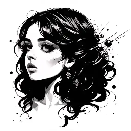 can you show some trash polka designs including girls that will help me practice my shading work as well tattoo design idea