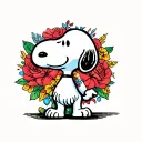 Snoopy enjoying tattoo design idea