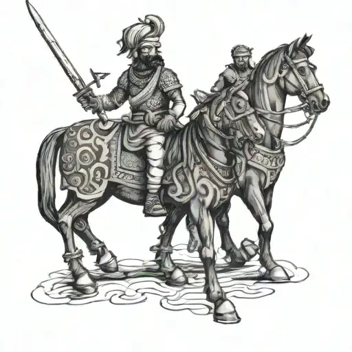 rajput warriors tattoo design idea