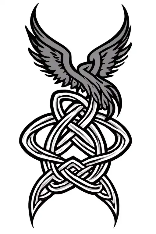 Celtic motherhood knot tattoo design idea