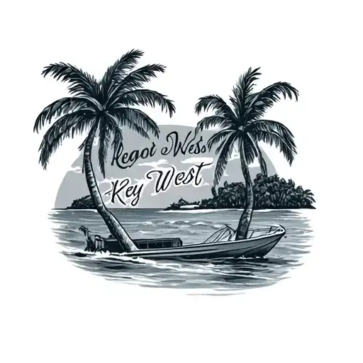 key west Florida anniversary trip tattoo design idea
