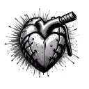 Grenade Heart tattoo design idea