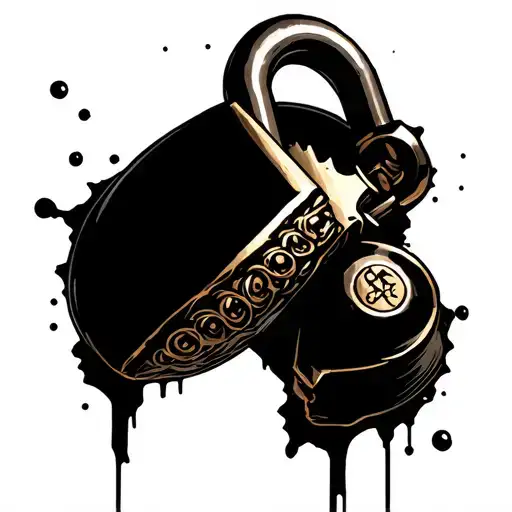 tormented intricated almost broken padlocks  tattoo design idea
