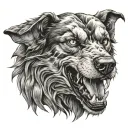 hell hound tattoo design idea