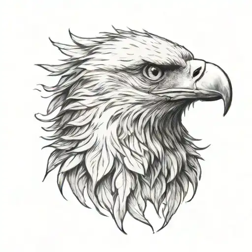 eagle greek tattoo design idea