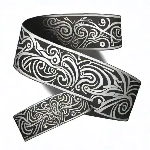 cyberpunk wrist band tribal  tattoo design idea