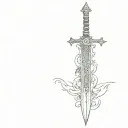 a sword, cybersigilism, with occult theme tattoo design tattoo design idea