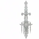 a sword, cybersigilism, with occult theme tattoo design tattoo design idea
