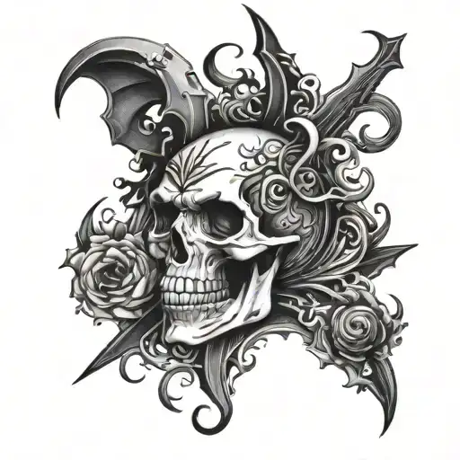 666 tattoo design idea