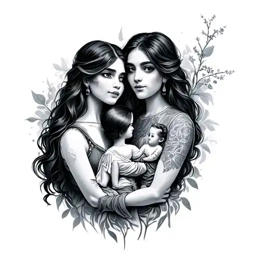 family protector of your family tattoo design idea