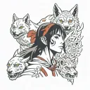 princess mononoke tattoo design idea