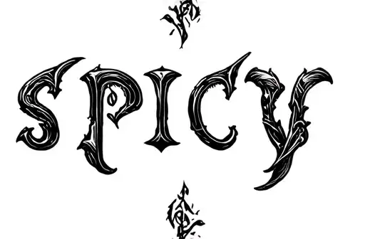 "SPICY" tattoo design idea