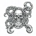 self harm symbolized by broken chains tattoo design idea