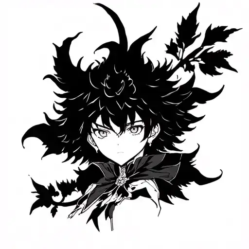 black clover anime characters tattoo design idea