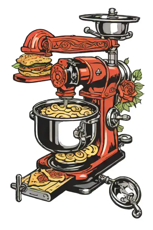 kitchen aid baking half sleeve tattoo design idea