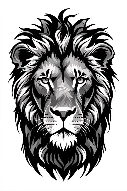 Minimal Lion tattoo design idea