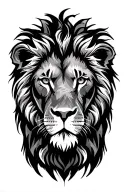 Minimal Lion tattoo design idea