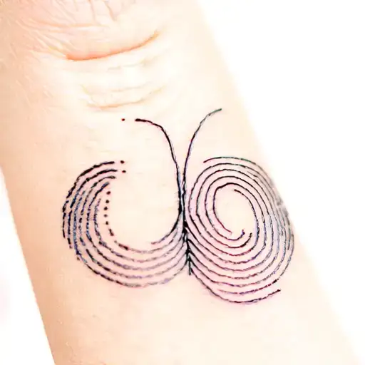 finger print couples tattoo tattoo design idea