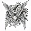 y2k wings tattoo design idea