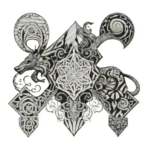 mythological, savoie France tattoo design idea