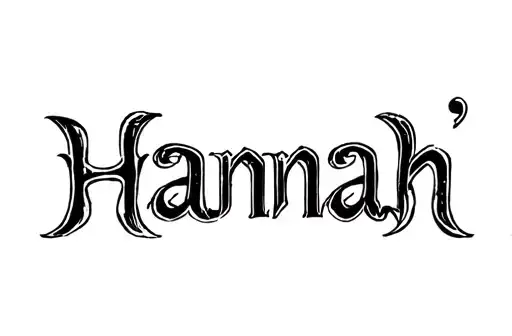 "Hannah" tattoo design idea