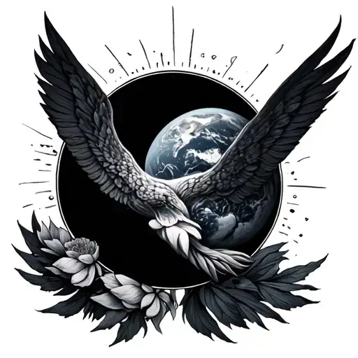 heaven and earth tattoo design idea