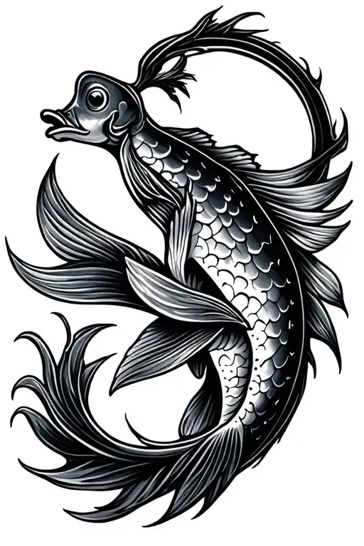 Christian fish symbol tattoo design idea