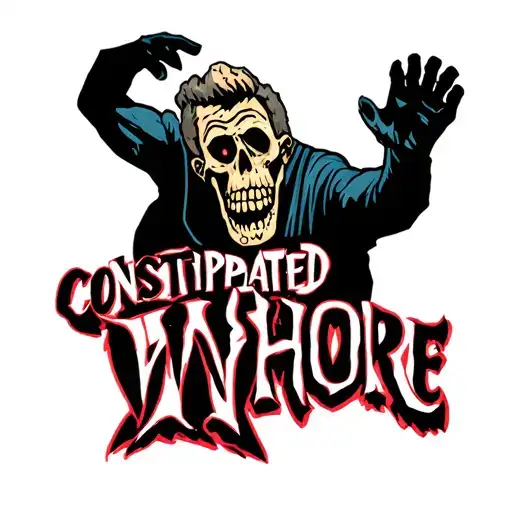""Constipated Whore"-Dad" tribal  tattoo design idea