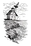 cape cod sea shore tattoo design idea