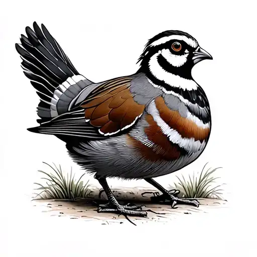 Bobwhite Quail tattoo design idea