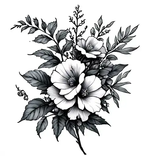 floral forearm, dead snapdragons tattoo design idea